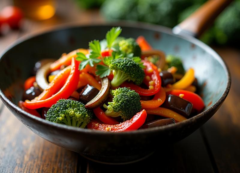 הקפצת ירקות טבעונית